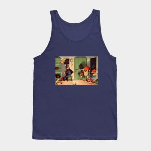 A Crew of Happy Mushroom Friends Crash a Holiday Party Tank Top